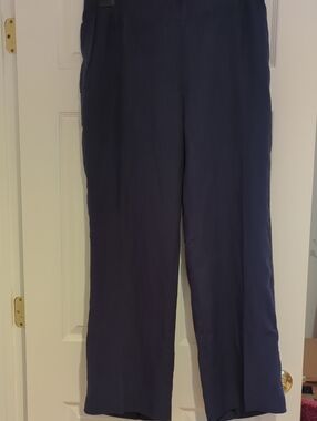 Lilly Pulitzer Dark Navy Deri Linen Palazzo Pants